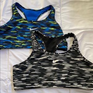 2 nike camo sports bras